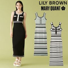 【爆速配送】【即納】 リリーブラウン LILY BROWN ワンピース 25夏 【LILY BROWN×MARY QUANT】ニットワンピース ノースリーブ ロング丈 マリクワ コラボ lwno254014