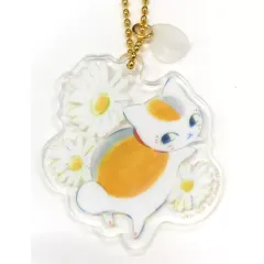 【中古】雑貨 ニャンコ先生/マーガレット お花のアクリルチャーム 「一番くじ 夏目友人帳 ニャンコ先生と花しらべ」 G賞