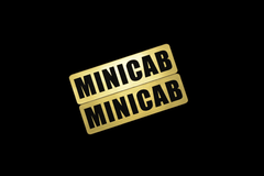 EEE-813-1 MINICAB 金黒 アクリル2層 ステッカー 三菱 ミニキャブ バン トラック U62T U42 U15 U41V U42T U61V ミーブ カスタム 前期 後期 2枚1セット