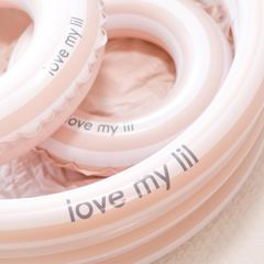 ピンク ボーダー スイムリング 浮き輪 50cm ストライプ おしゃれ デザイン シンプル かわいい Love my lil ラブマイリル 子供用 キッズ