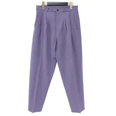HYSTERIC GLAMOUR ヒステリックグラマー パンツ スラックス ボトムス ズボン パープル M テーパード ツータック ハイウエスト ウールブレンド おしゃれ シンプル 無地 きれいめ 大人女子 ブランド 上品 オフィスカジュアル【レディース】のサムネイル