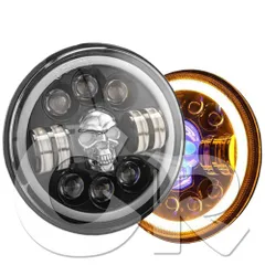 JEEP 7インチ LED ヘッドライト H4.HI.Low.ディライト ジープ ジムニー ハマー ドクロ RGB 多彩 12V~24V 新車検対応  JK-SULL-A 2個セット - メルカリ