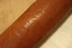 オレンジブラウン 132ds ヌメ革 ショルダーレザー 牛革 イタリア レザー クロコ型押し 半裁 一枚革 レザークラフト 革 皮 本革 diy 生地 材料