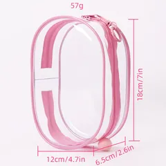 ピンク おもちゃ用　クリアポーチ　ラブブ　保護ケース＆防塵ボックス 1/2/3世代対応 多機能　ホルダー付き　おしゃれな