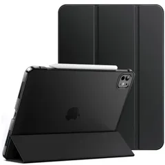 【数量限定】iPad Pro 11インチ M4 2024 JEDirect (第5世代) 用ケース スリムスタンド ハードバック ウェイクアップ/オートスリープ機能付き タブレットスマートカバー (ブラック)