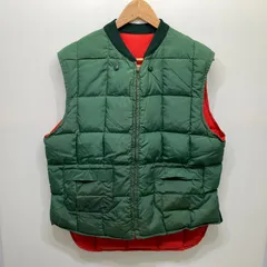 ビンテージ　REI ダウンベスト　グリーン　XL 大きいサイズ 希少70sヴィンテージUSA製 肉厚ダウンベスト 緑 M 刺繍ロゴ