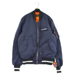 UNIFORM EXPERIMENT (ユニフォームエクスペリメント) ×ALPHA ユニフォームエクスペリメント アルファ カラーチャートスリーブ MA-1 ボンバージャケット UE-101094 ネイビーのサムネイル
