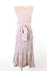 MERCURYDUO｜釦付アシメネックニットワンピース