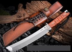 アウトドア サバイバルナイフ 薪割り 鉈 腰鉈 大工道具 鋼製 刃厚5mm 393g 刃長さ20cm シース付　ハンティング
