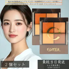 excel エクセル リアルクローズシャドウ CX05 フリンジハット 3.5g ×2個セット │メイクアップ パウダーアイシャドウ アイメイク アイシャドウ 4色  アイシャドウ 人気 パレット