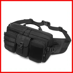 【数量限定】仕事 ランニング 旅行 釣り 作業用 バイク ヒップバッグ ワンショルダー ショルダーポーチ 小分け用フロントポケット 4L 調節可能ベルト 旅行バッグ ベルトバッグ 11ポケット ボディバッグ (ブラック) 収納力 多機能ウエストポーチ 2WAY