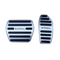 Boyous【最新型】日産 新型エクストレイル T33系 T32系 専用設計 高品質 アルミ ペダル ブレーキ アクセル カバー 工具不要 高級感 防キズ 防汚れ 滑り止め 内装 パーツ 2点セット（シルバー）