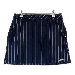 adidas ストライプ柄 ゴルフスカート ネイビー L/G - メルカリ