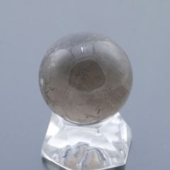 スモーキークォーツ丸玉 31.9mm 45.4g 天然石・置物 煙水晶 厄除け 除障 魔除け 破魔 台座は付属しません
