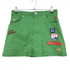 ルコックゴルフ スカート ライトグリーン 複数ワッペン 内側インナーパンツ レディース 9 ゴルフウェア le coq sportif