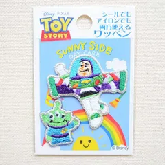 ワッペン アイロン ディズニー バズ エイリアン ピクサー トイストーリー シール ミニ 帽子 被り物 バッグ D01Y2249 ビンテージ アウトドア