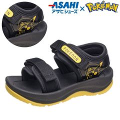 ポケモン ポケットモンスター  サンダル キッズ 子供 小学生 16～21cm アサヒシューズ P113SL ブラック ピカチュウ
