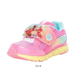 ムーンスター moonstar キッズ ジュニア 女の子 スニーカー ディズニー 子供靴 音が鳴る靴 プリンセス アリエル リトルマーメイド ラプンツェル tmdnc1346 ピンク 17.0cm