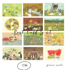 ポストカードセット12枚⑤ セキセイインコ インコ 鳥 小鳥