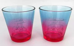 【中古】グラス ブルー×ピンク すみっコとうみっコ グラデーションペアグラス 「すみっコぐらし」