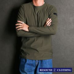 【RESOUND CLOTHING 】 nylon longsleave Tee - KHAKI / ナイロンロングスリーブTシャツ / RC35-T-010【メンズ】【送料無料】