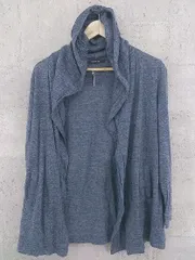 ◇ MAYSON GREY メイソングレイ リネン100% 長袖 ロング カーディガン 2 ブルー系 * 【1002799455268】