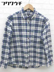 ◇ URBAN RESEARCH アーバンリサーチ チェック 長袖 シャツ FREE オフホワイト ネイビー レディース 【中古】 【1002802277788】