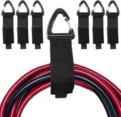 Haojiaho 延長コード 収納ベルト マジック式 ケーブル結束バンド 収納ストラップ 壁掛け用の三角形のバックル付き 6個セット Ls 3.8x25cm( 6(3.8x25cm))