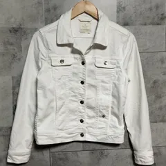 kate spade NEW YORK　デニム ジャケット　Sサイズ　金ボタン　ストレッチ素材　ホワイト　コットン　ケイトスペード