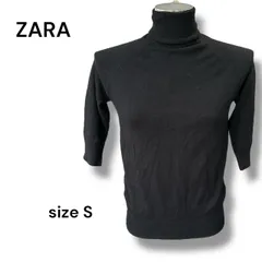 ZARA　ザラ ハイネックニットトップス　Ｓ　ブラック　黒