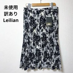 未使用 訳あり Leilian レリアン 花柄 プリーツスカート 13+号