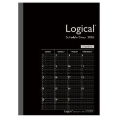 ナカバヤシ 2026年 手帳・ダイアリー ロジカルダイアリー 月間ノートタイプB B5 ブラック 月間ブロック