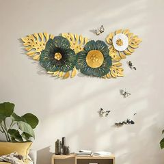 ウォールアート 壁飾り ノルディック風 ホローデザイン メタル アイアン オーナメント お洒落 リビング 寝室 エレガント ゴールド シンプル