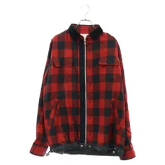 Sacai (サカイ) 22SS Buffalo Check L/S Shirts ドローコード バッファローチェック シャツジャケット 22-02699M レッド/ブラックのサムネイル