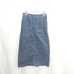 ◇ Θ chocol raffine robe ストレッチ ロング 台形 デニムスカート サイズM インディゴ レディース E  【1502180015878】のサムネイル
