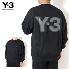 24AWモデル ワイスリー Y-3(adidas×Yohji Yamamoto) バックプリント スエットトレーナー LOGO CREW【BLACK】 JE9276 BLACK/【2024-25AW】m-tops