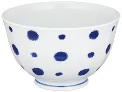 新品 波佐見焼 軽量 どんぶり お好み丼 indigo aidama 面取 藍染水玉 電子レンジ可 食洗機可 日本製 32565のサムネイル