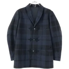 m's braque エムズブラック チェック柄ショールカラージャケット  ネイビーのサムネイル