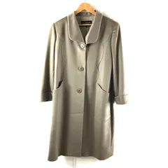 ハーディエイミス HARDY AMIES BOUTIQUE LONDON コート ロング 裏地付き 肩パット カシミヤ ベージュ 9サイズ 951116のサムネイル