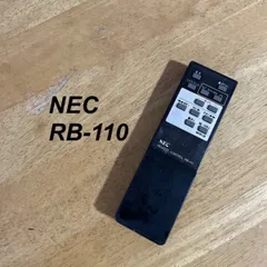 NEC RB-110 リモコン テレビ ビデオ 液晶 赤外線チェック済 清掃 除菌済み 中古 RC4368のサムネイル
