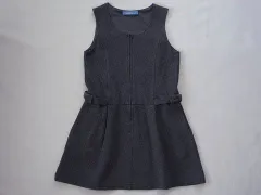 ファミリア familiar アウトレット 子供服 女の子 130cm ジャンパースカート グレー 秋 冬 ★3 冬服 ガールズ 女児 キッズ 【中古】 ユーズド リサイクル こども