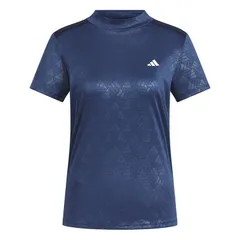 アディダス ゴルフ モックシャツ レディース 半袖 シャツ モックネック 吸汗速乾 エアロレディ ゴルフウェア ブランド 総柄 KTI74 adidas golf