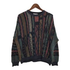 MAREMMA ウール ニット セーター 大きいサイズ 総柄 マルチカラー(メンズ 54)中古 古着 U3114