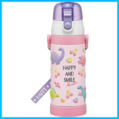 【在庫セール】スケーター(Skater) 子供用 ステンレス 水筒 直飲み 480ml ハッピー&スマイル 子供に優しい軽量タイプ 女の子 保冷専用 3D立体プリントwaterbottle スポーツボトル かわいい キッズ 子供 こども 水瓶 SDPV5-A