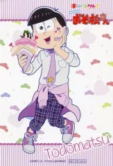 【中古】キャラカード(キャラクター) トド松(背景ホワイト) オリジナルイラストカード 「キャラクレ! meets おそ松さん～原宿メンズアイドル松～ 第2弾」 クレープ購入特典