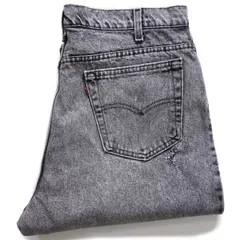 90s USA製 Levi'sリーバイス 540 ダメージ ケミカルウォッシュ ブラック デニムパンツ W38 L30★アシッド 先染め ビンテージ ジーンズ