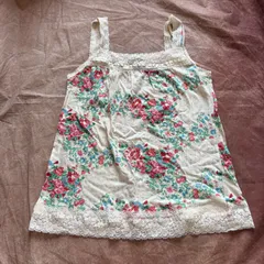 y2k 00s archive グランジ花柄レースタンクトップ　森ガールロキエ