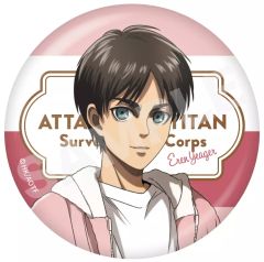 新品】 進撃の巨人 エレン 缶バッジ ルームウェア アニメイトフェア