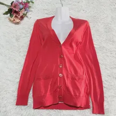 S BANANA REPUBLICバナナリパブリック 春カーディガン ビタミンカラー 顔のくすみをとばしてコーデも映える ノースリーブや半袖の上に 日よけ サイズS ビビットオレンジ S634 0430