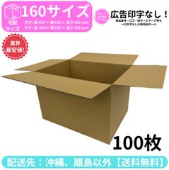 段ボール ダンボール 箱 160サイズ 100枚セット 新品 国産 梱包材 梱包資材